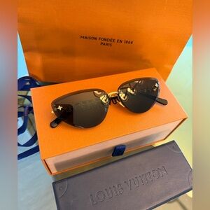 Louis Vuitton Black and Gold Sunglasses